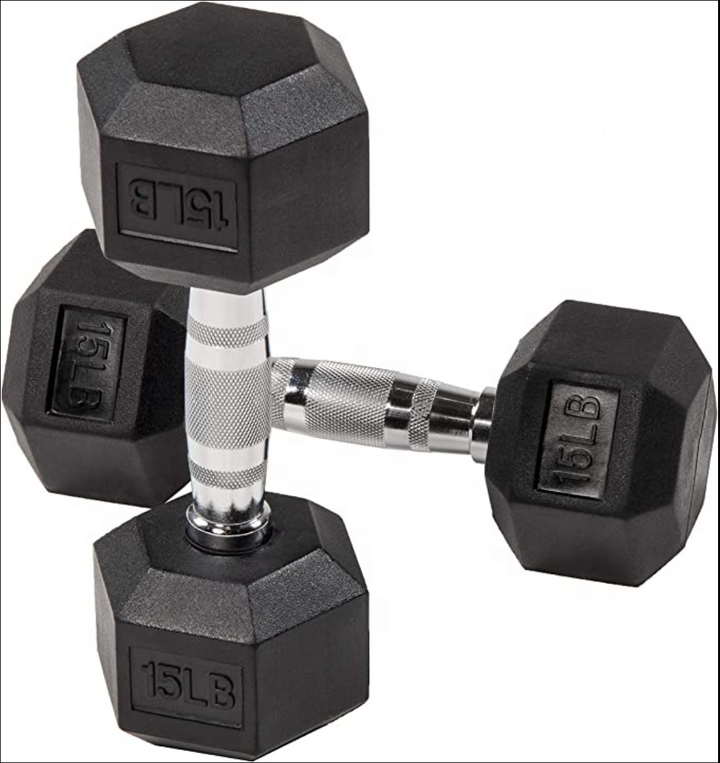 Rubber Hex Dumbbells