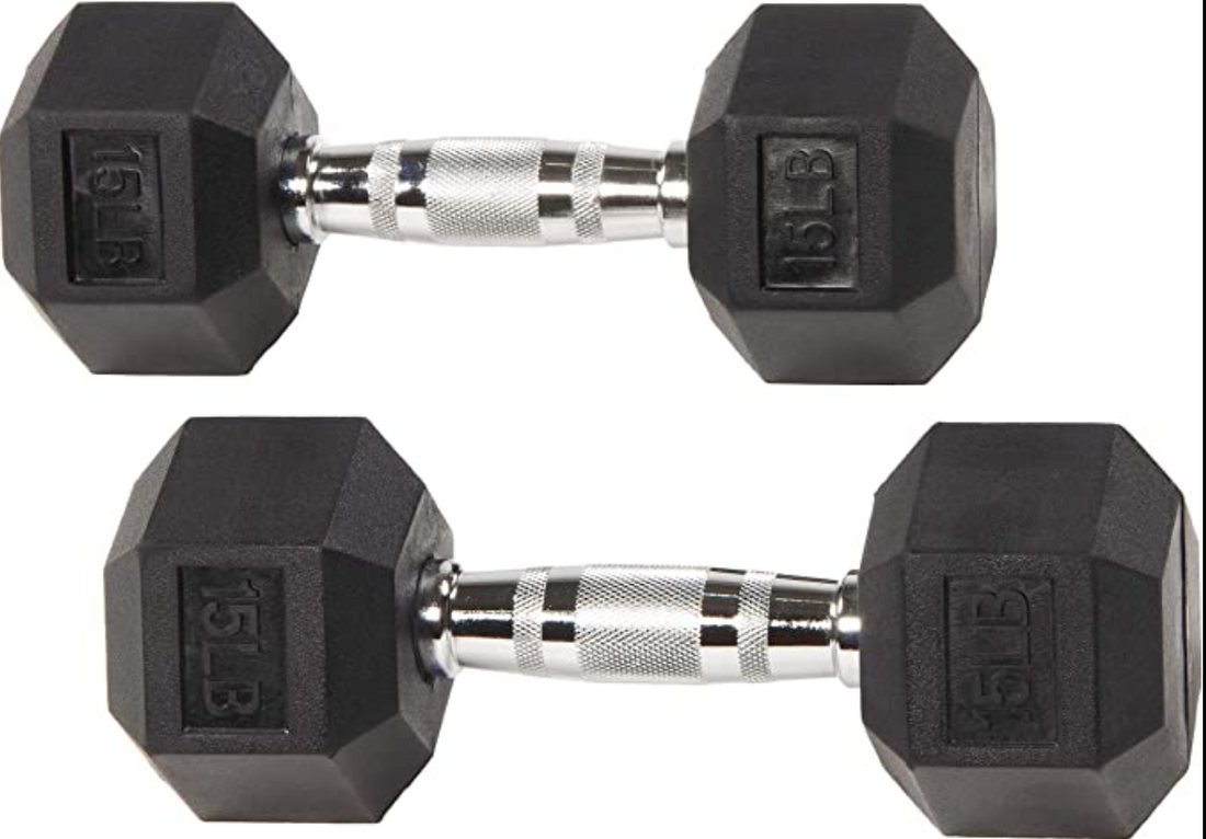 Rubber Hex Dumbbells